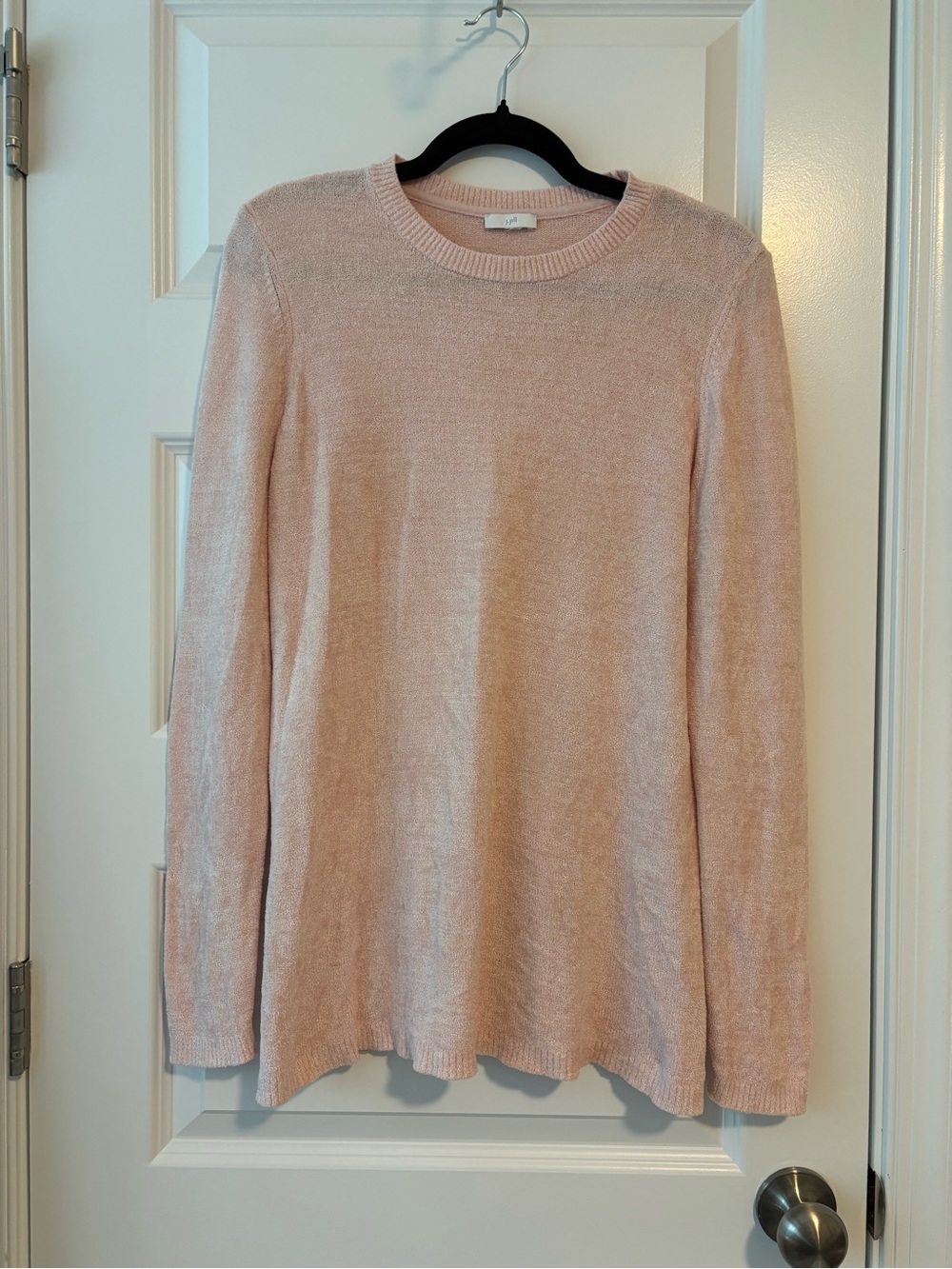 J.Jill Classic Crewneck Women's Sweater in Light Pink